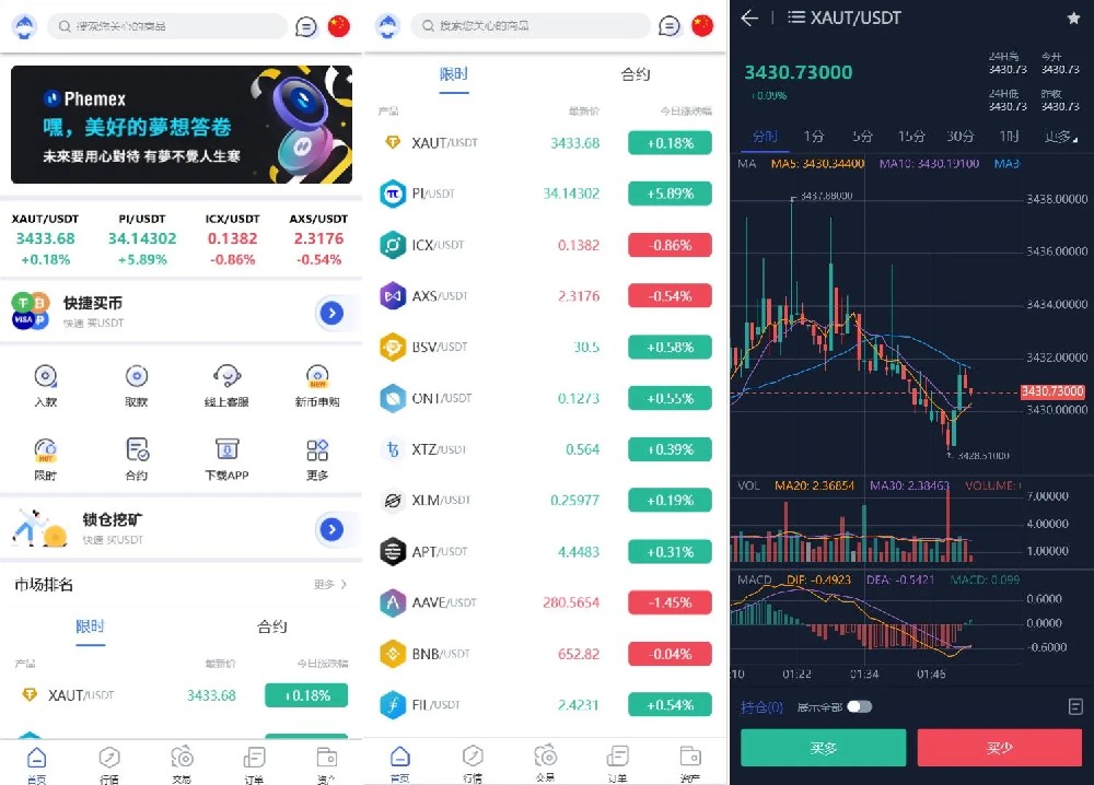 多语言交易所源码/期权交易+合约交易+新币申购+锁仓挖矿+平台币发行+K线行情控制/前端uniapp编译后+后端PHP